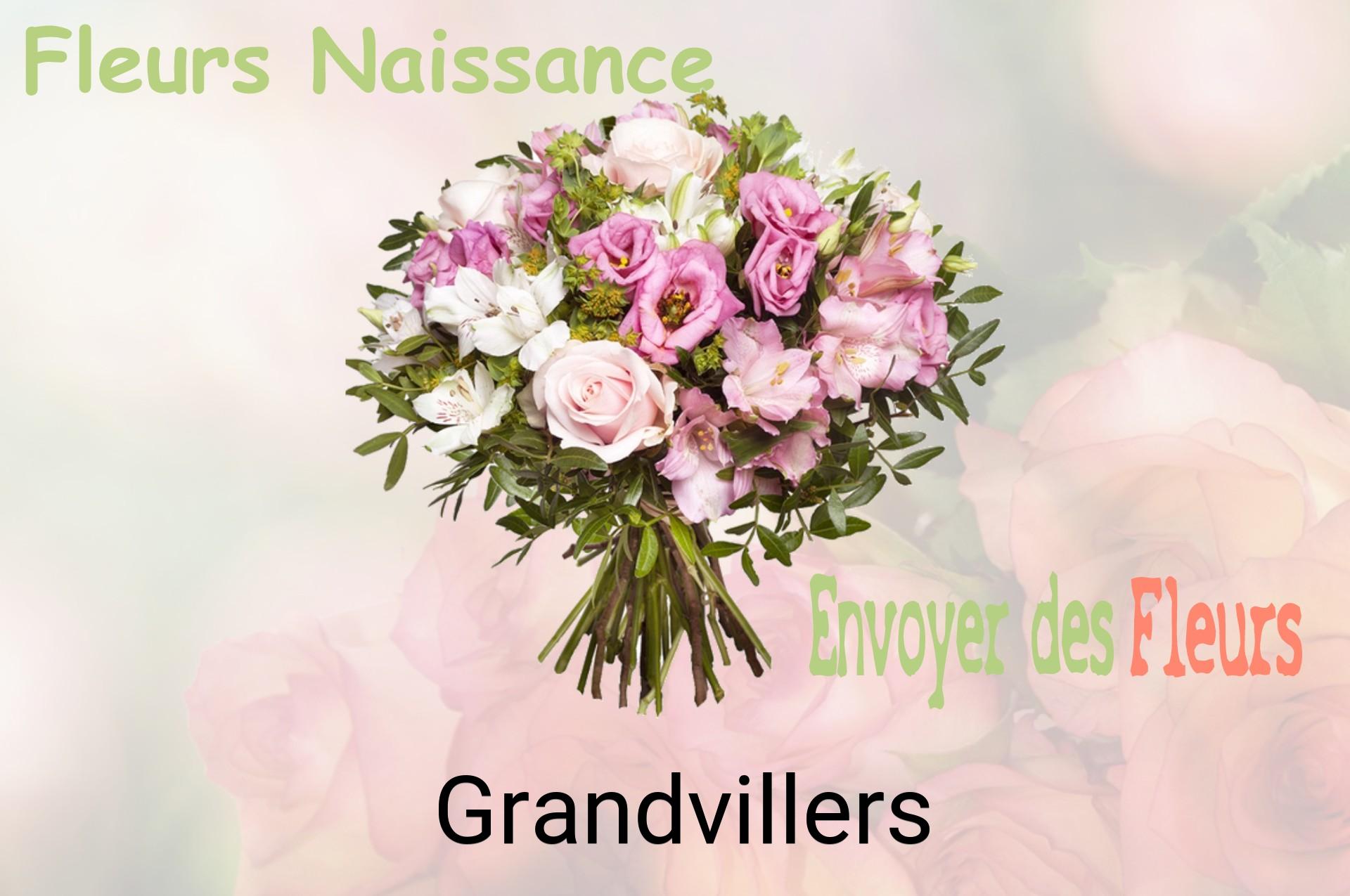 Bouquet de fleurs de naissance livré à Grandvillers