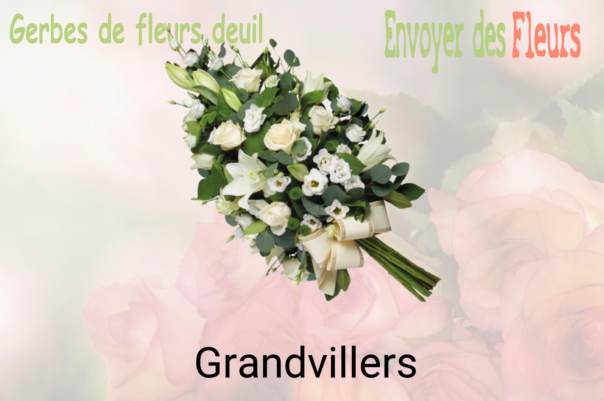 Gerbe de fleurs de deuil livrée à Grandvillers